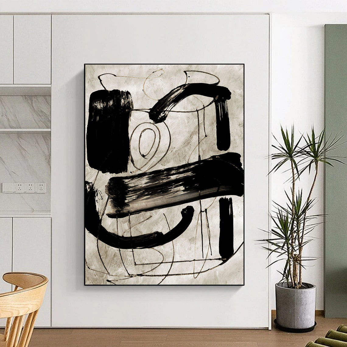 Large Custom Hand-Painted Abstract Artworks: Textures that Inspire DTP169