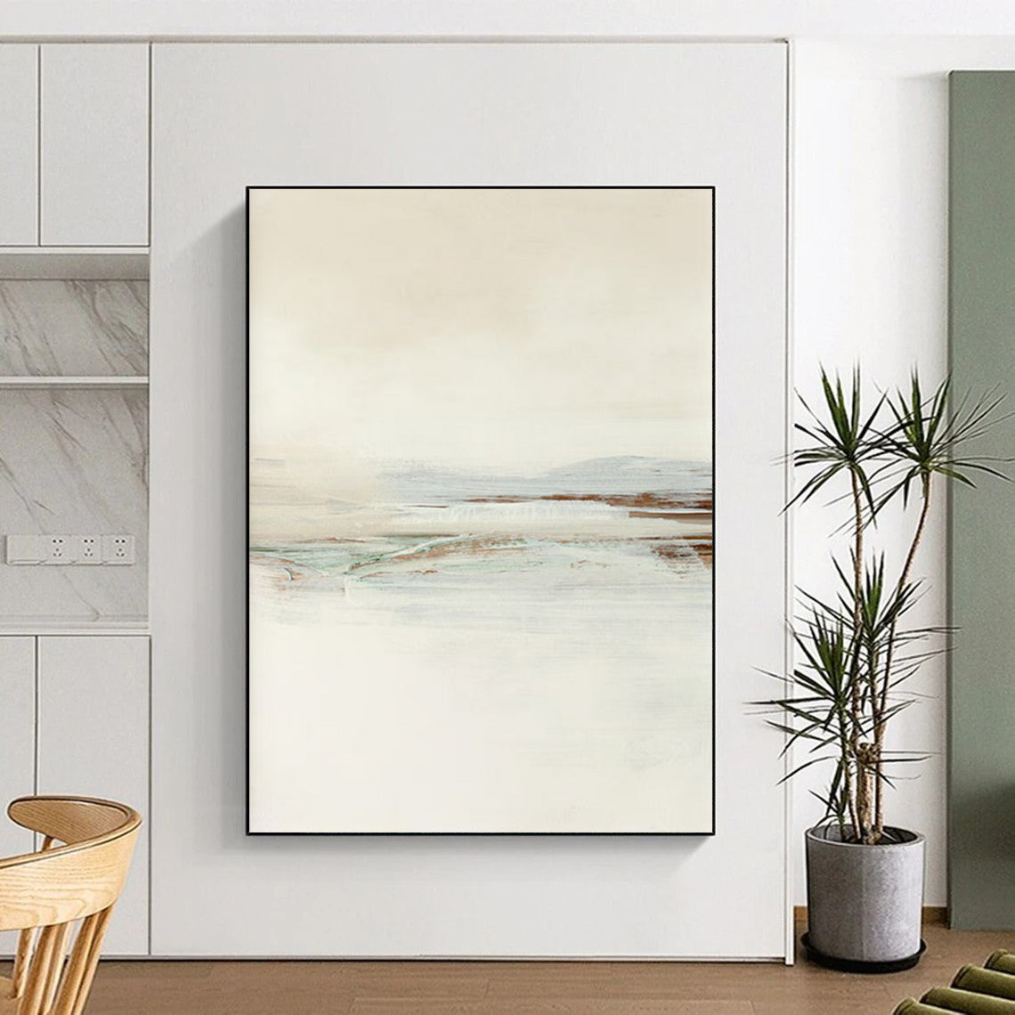 Large Custom Abstract Art: Hand-Painted Textures for Bar & Hotel DTP224