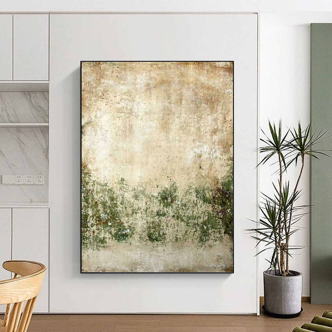 Enormous Hand - Painted Textured Custom Abstract Canvas, for Living Room and Bar DKH1479