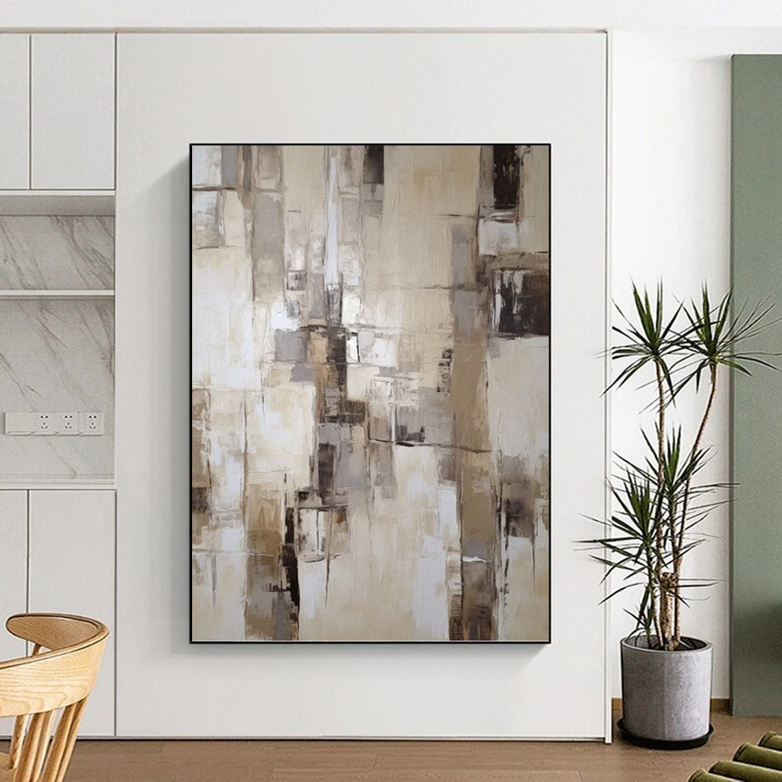 Fashion - Forward Hand - Painted Textured Abstract Art for Living Room & Bar DKH1307