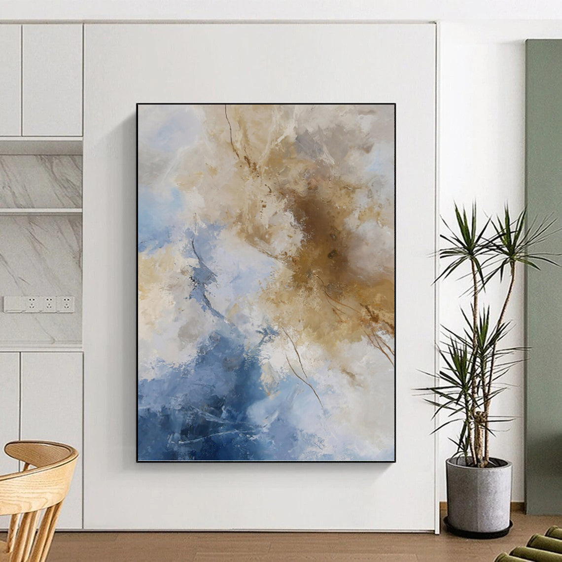 Massive Custom - Textured Hand - Painted Abstract Wall Decor for Living Room & Hotel Lobby DKH1020
