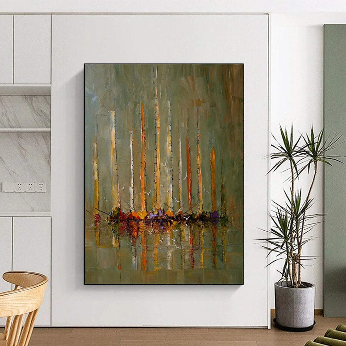 Custom Abstract Art: Big Sizes, Textured Styles for Living Room & Office DTP330