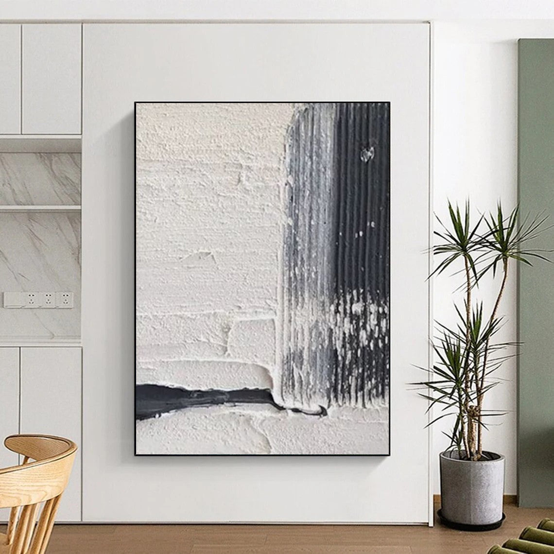 Veined Textures: Titanic Custom Abstract Canvas for Office and Entryway DTP147