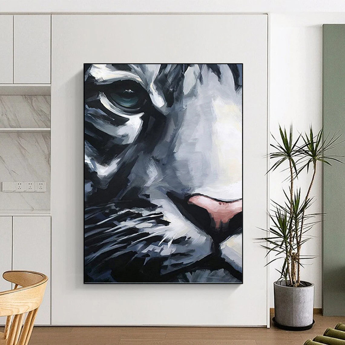 Extra - Large - Scale Hand - Painted Custom Abstract Painting (with Abundant Textures), Suitable for Office and Dining Room DKH1454