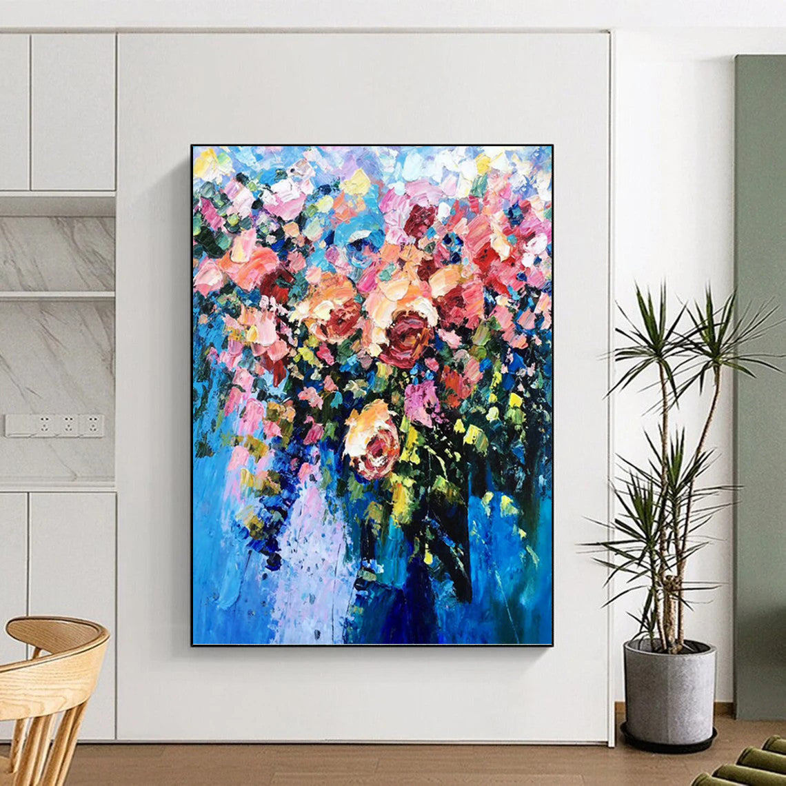 Magical Hand - Painted Textured Abstract for Bedroom & Entryway DKH1349
