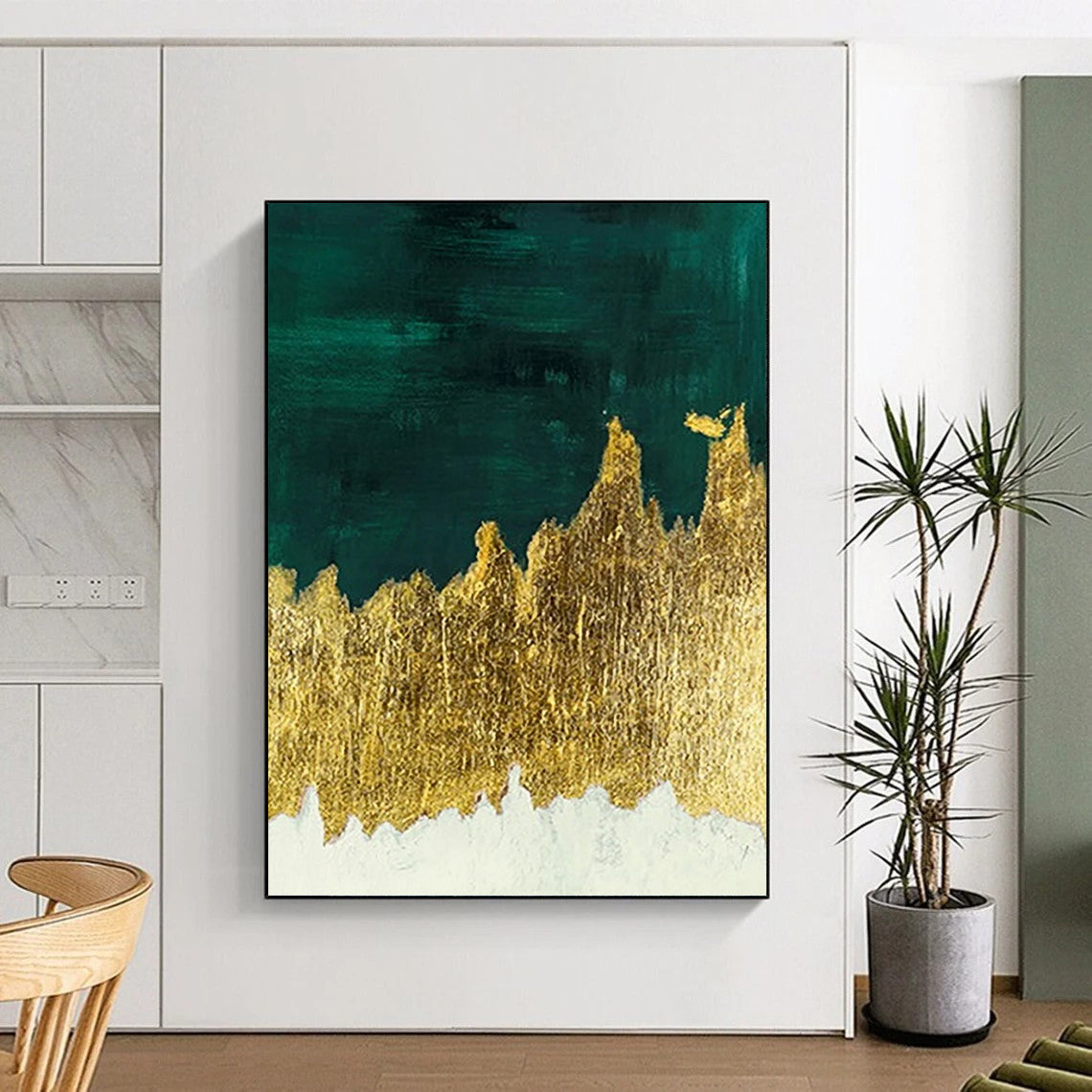 Trendy Hand - Painted Textured Abstract Art for Bar & Entryway DKH1335