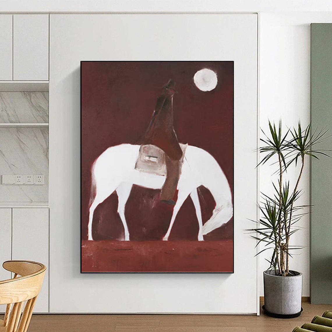 Large - Sized Elegant Hand - Painted Textured Abstract Canvas for Hallway & Living Room DKH1425