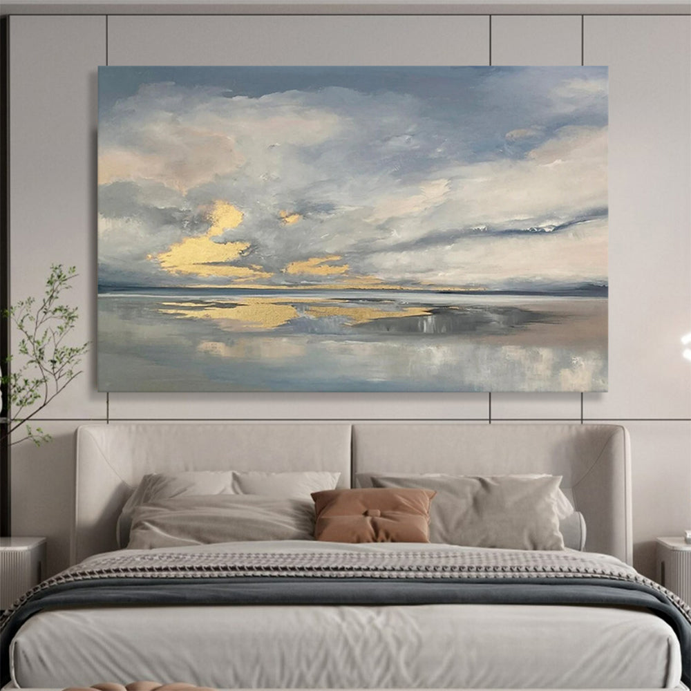 Cloudy Sky & Calm Sea - Tranquil Living Room or Bedroom Art DLZ253