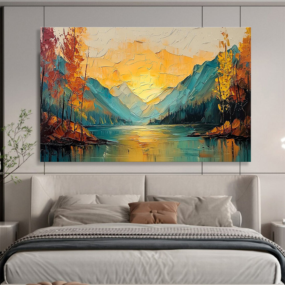 Charming Large Abstract Wall Art with Cozy Textured Patterns for Dining Room & Hotel Suite DKH907
