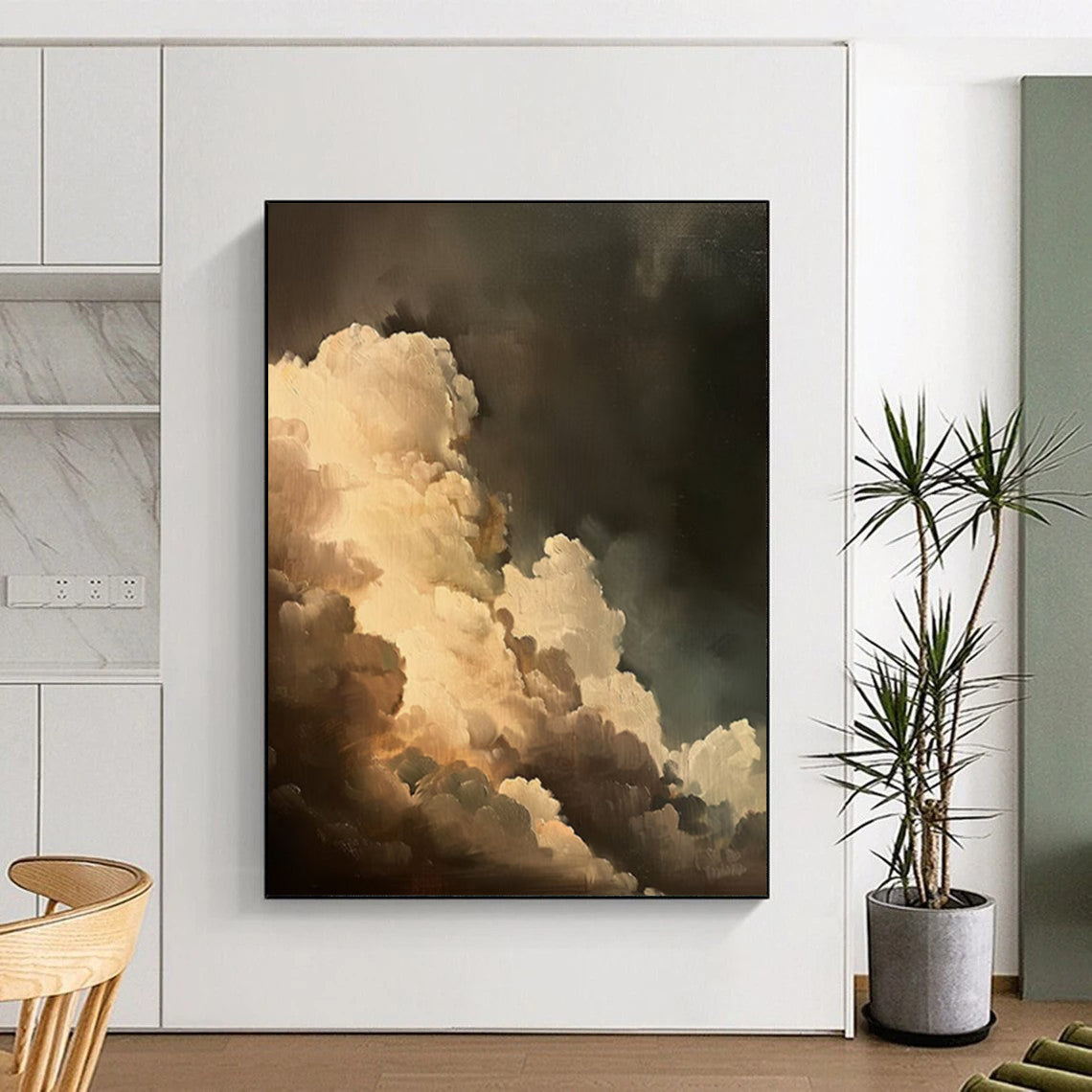 Grandiose Hand - Painted Textured Custom Abstract Artwork for Bar and Hotel DTP014