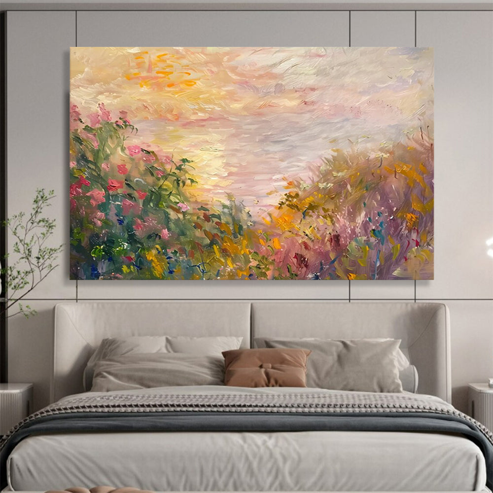 Pastel Wildflower Field - Whimsical Bedroom or Nursery Decor DLZ195