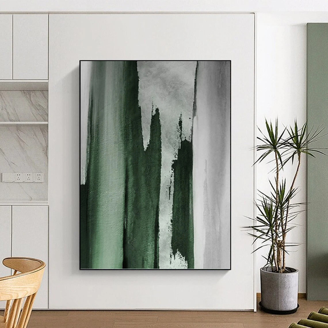 Oversized Hand - Painted Textured Abstract Canvas for Home Office & Study Nook DKH1216