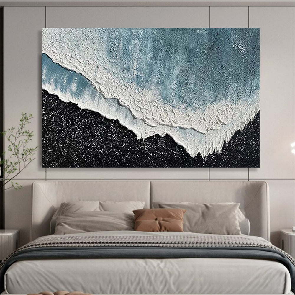 Textured Ocean Wave - Coastal Bathroom or Living Room Art DLZ207