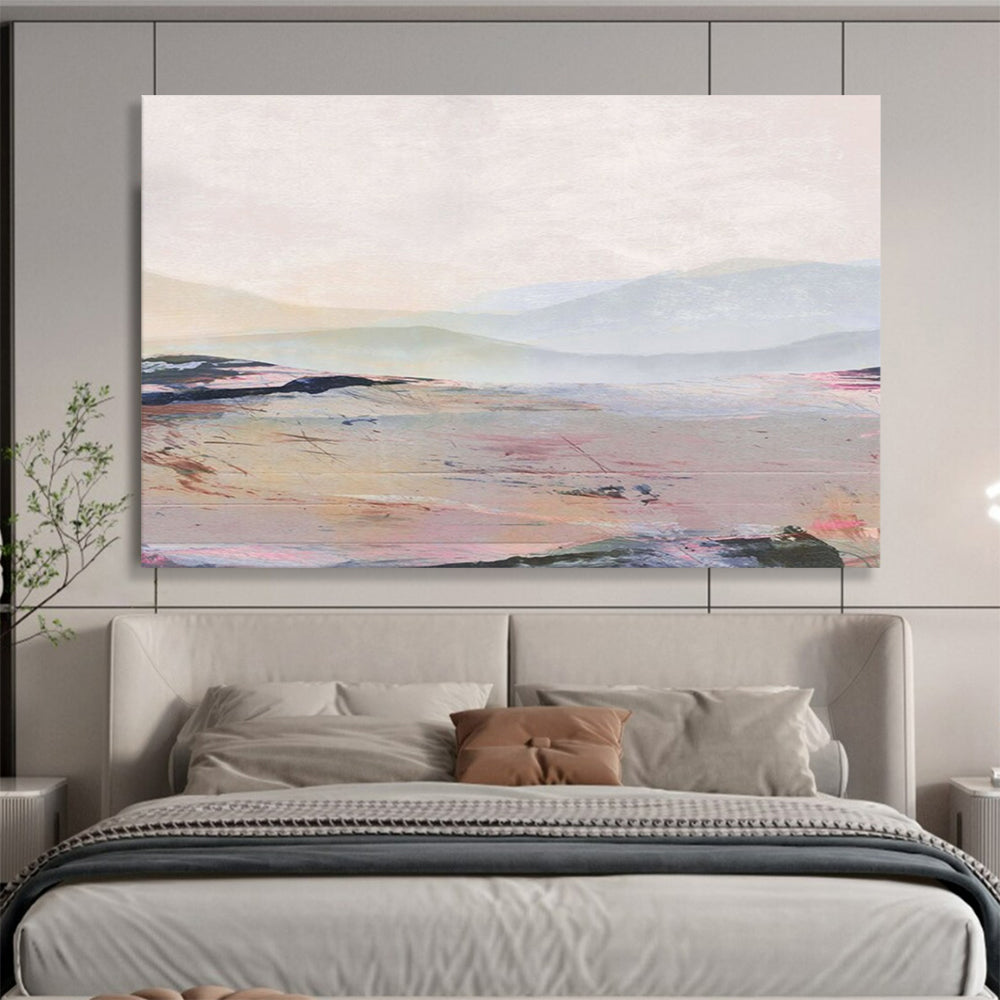 Pastel Mountain Horizon - Large Dreamy Living Room Decor DLZ129