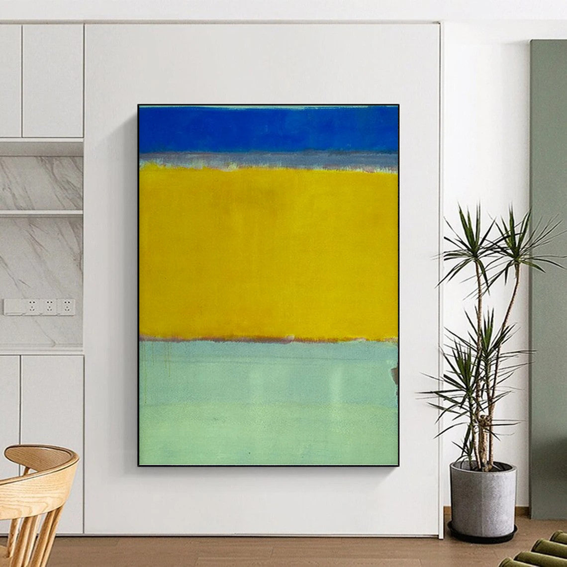 Vertical Hand - Painted Large Custom Abstract Creation for Bedroom and Living Room DKH1630