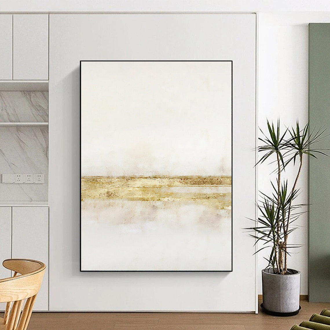 Massive - Extent Vertical Hand - Painted Textured Custom Abstract Epic, for Office and Bar DKH1538