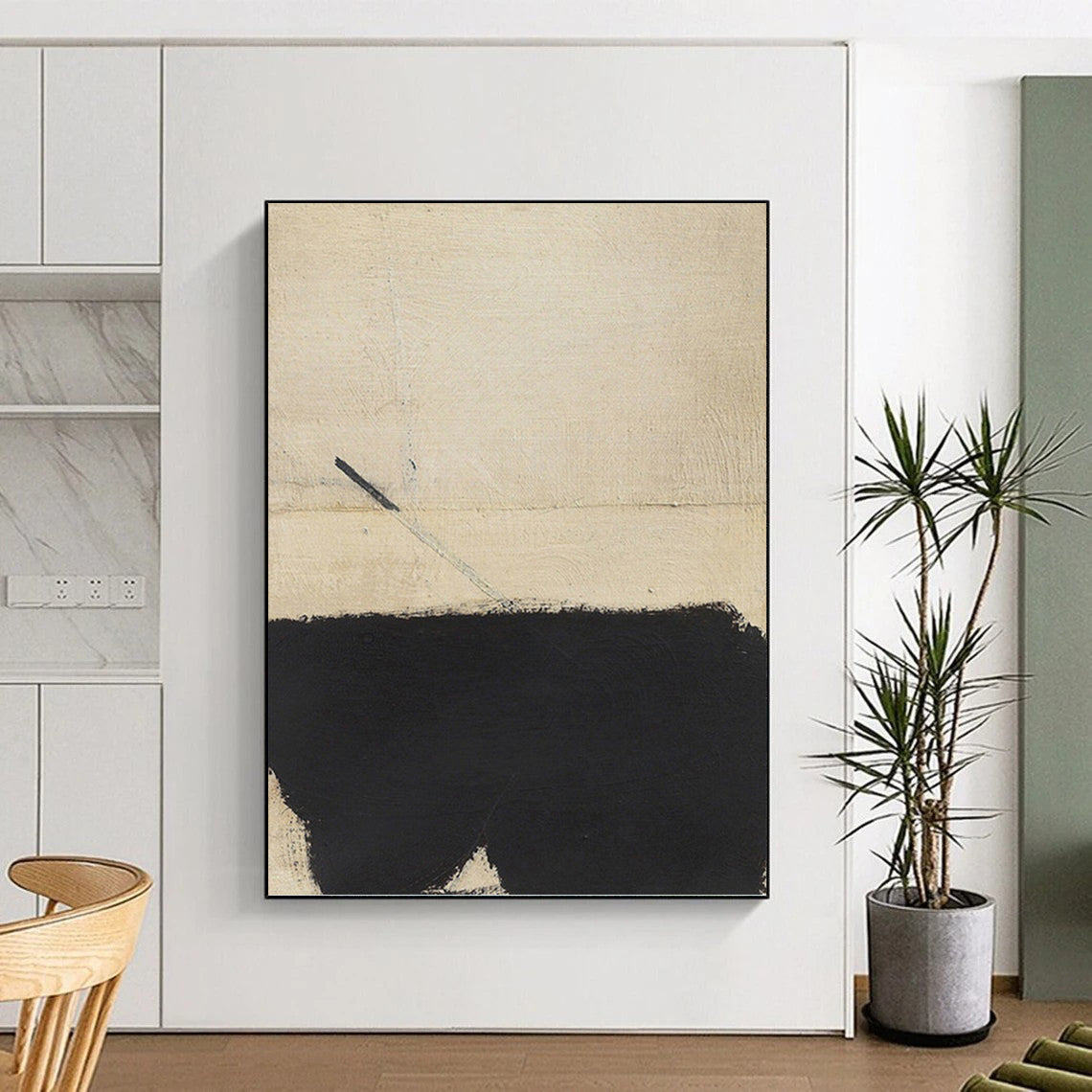 Large - Sized Stunning Hand - Painted Textured Abstract Painting on Canvas for Living Room & Hotel DKH1422