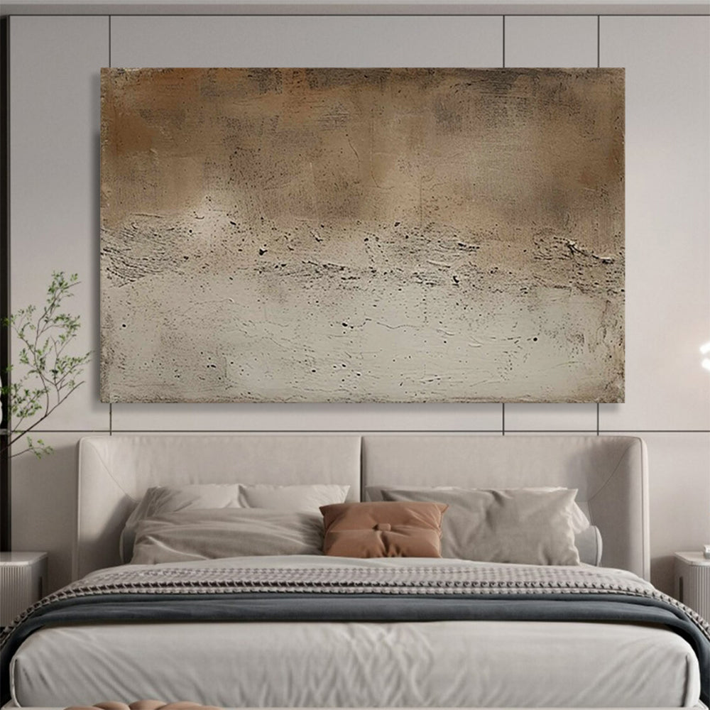 Textured Neutral Abstract - Minimalist Living Room or Office Art DLZ255