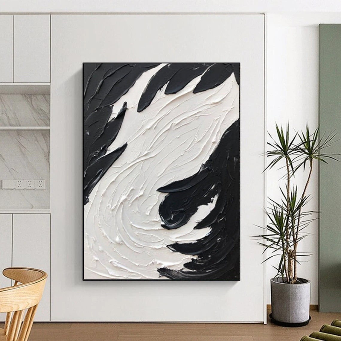 Hand-Painted Large Custom Abstract Artworks for Hotel & Entryway DTP398