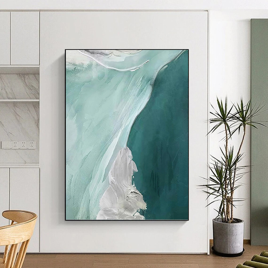 Mesmerizingly Immense Hand - Painted Textured Abstract Art for Office & Dining Room DKH1236