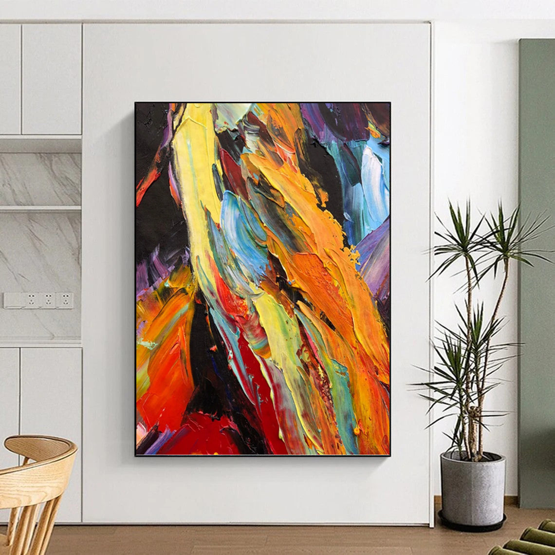 Irresistibly Colossal Hand - Painted Textured Abstract Art for Shopping Mall & Department Store DKH1262