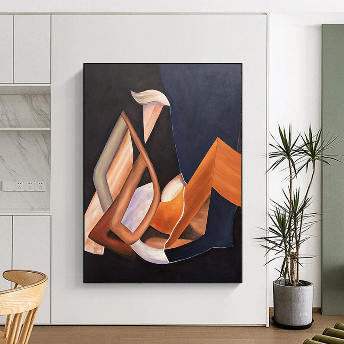 Large Abstract Painting with Expressive Textures for Living Room & Dining Room DKH0927