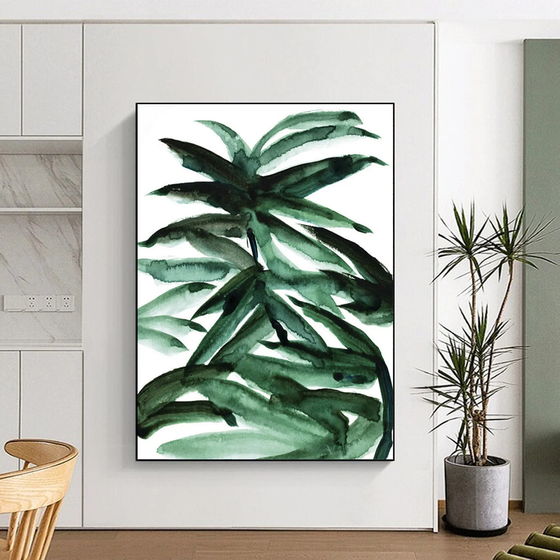 Custom Handmade Abstract Paintings: Big Sizes, Textured Details for Dining Room & Entryway DTP243