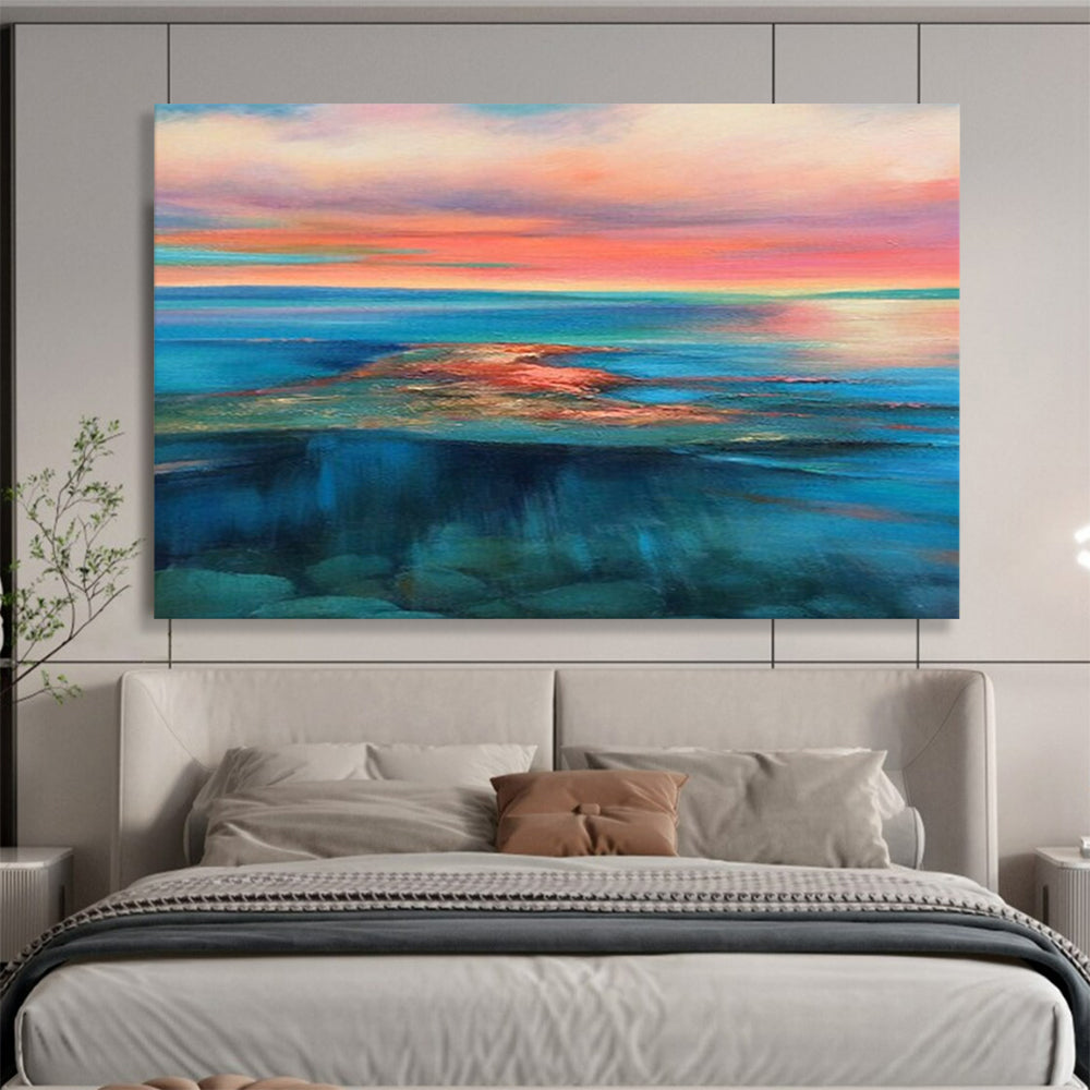 Colorful Coastal Sunset - Vibrant Living Room Centerpiece DLZ024