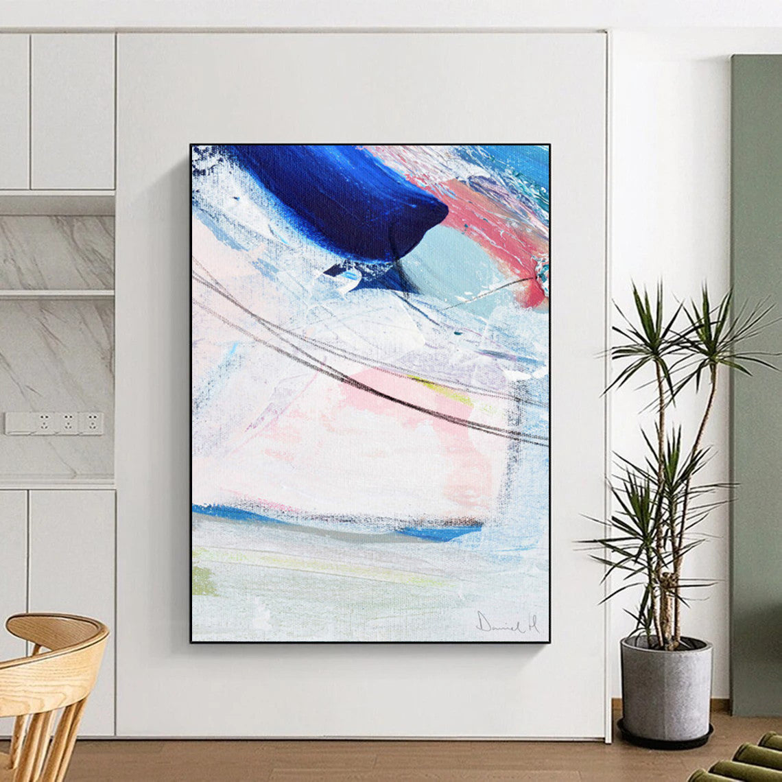 Braided Textures: Mega - Sized Custom Abstract Canvas for Dining Room and Hallway DTP150