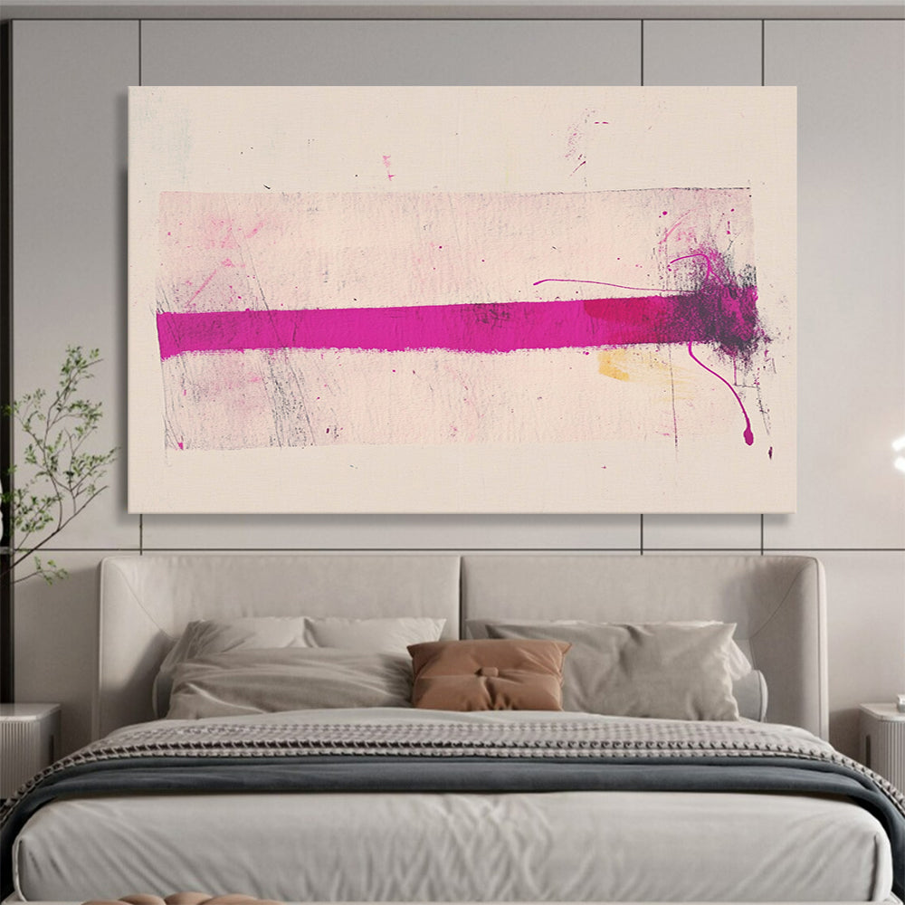 “Pink And Magenta Streak” - Pink, Magenta, Subtle Abstract Painting On Canvas HB0692
