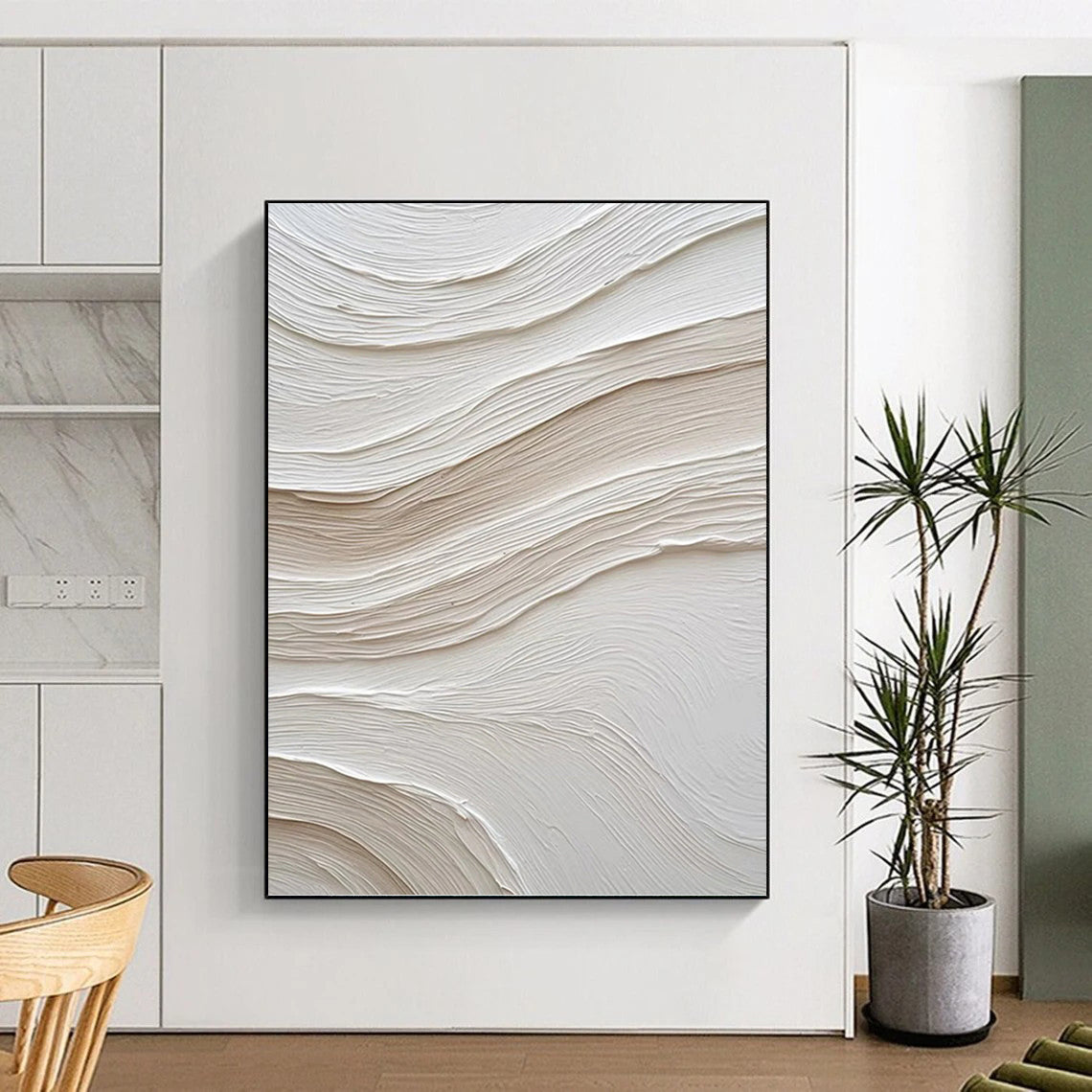 Gigantic Custom - Crafted Hand - Painted Textured Abstract Wall Art for Hotel Suite & Living Room DKH1024
