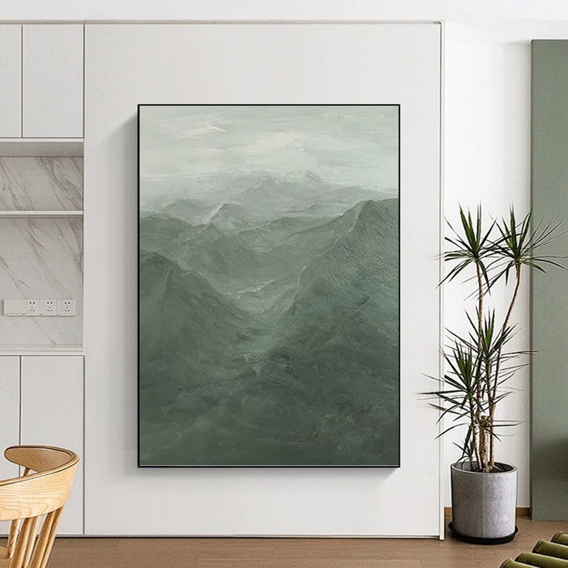 Colossal - Dimensioned Hand - Painted Custom Abstract Tapestry (with Lush Textures), for Arranging in Dining Room and Hotel Lobby DKH1497