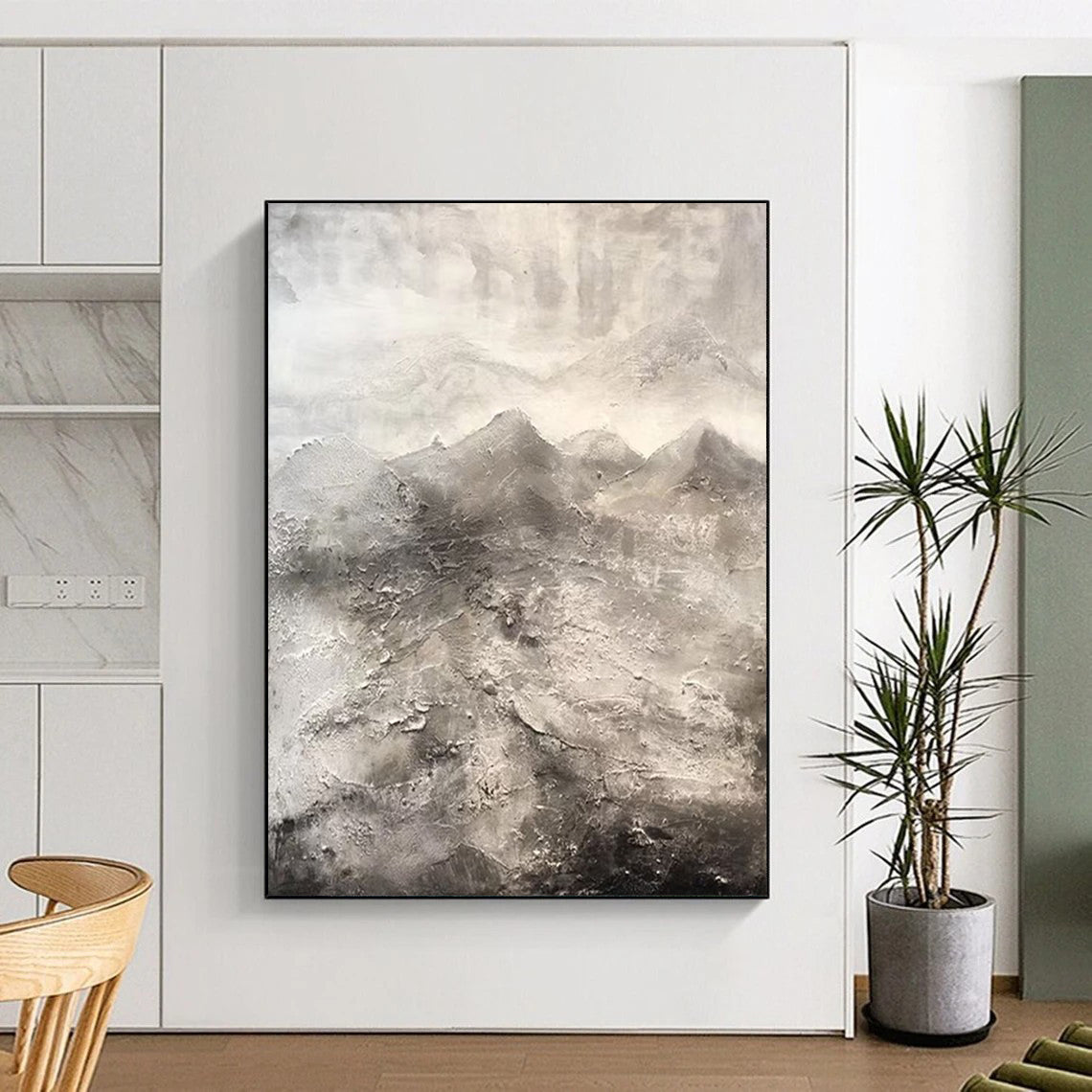 Large Custom Abstract Paintings: Handmade Textures for Dining Room & Entryway DTP256