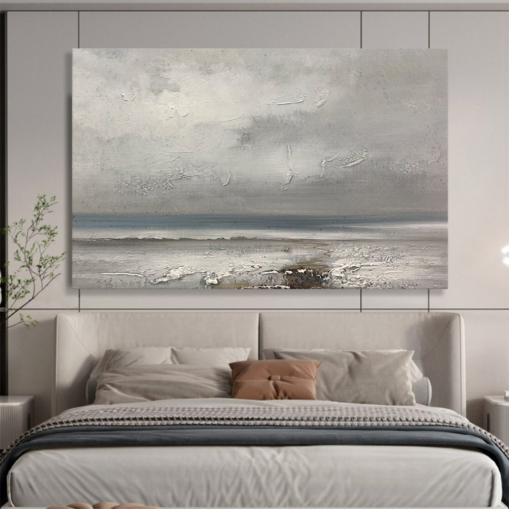 Textured Grey Seaside - Minimalist Living Room or Office Art DLZ265