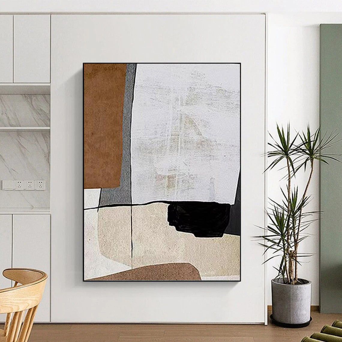 Mega - Format Hand - Painted Textured Custom Abstract Hymn, for Hotel and Bedroom DKH1520