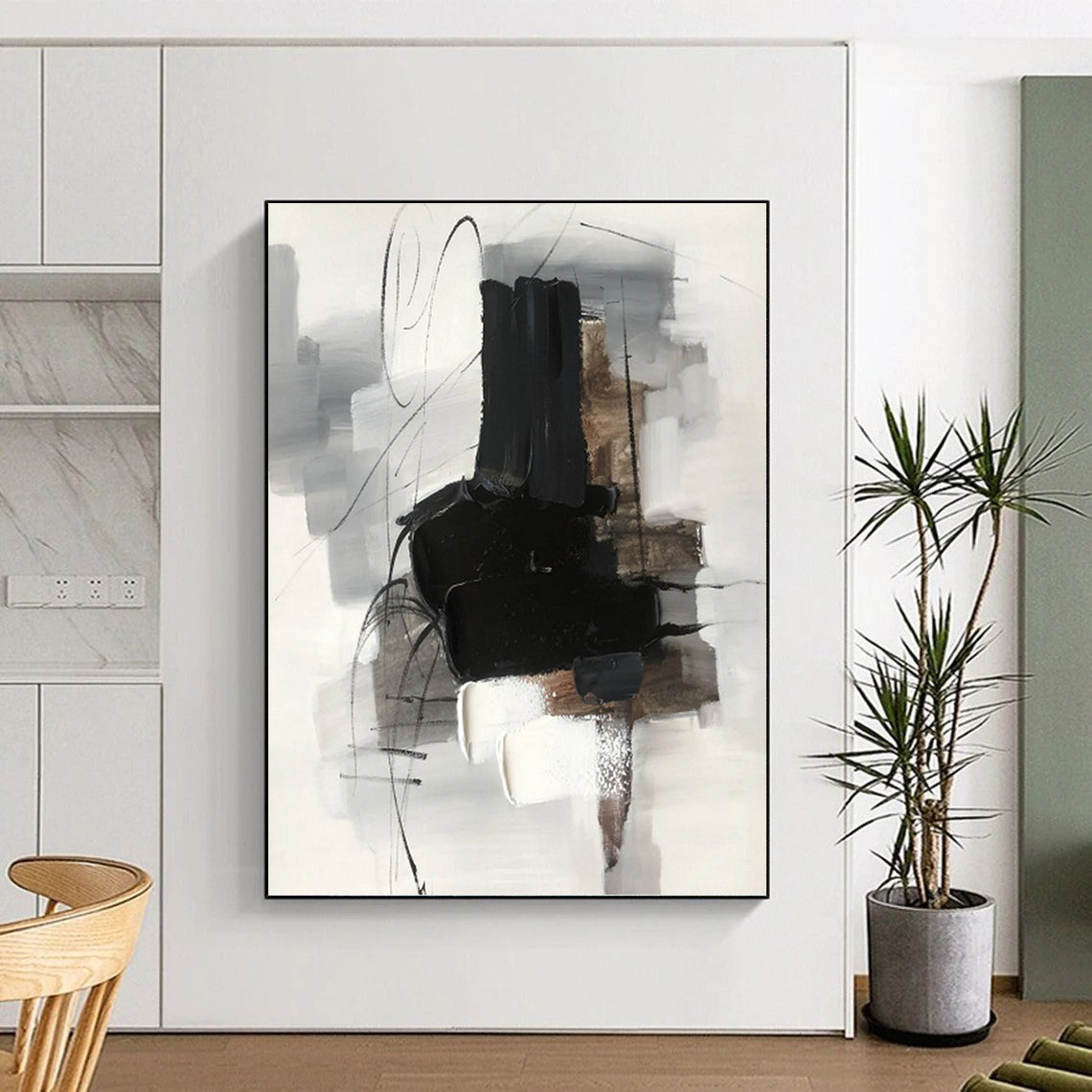 Mysterious Hand - Painted Textured Abstract for Bedroom & Hallway DKH1280
