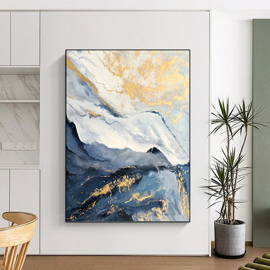 Cozy Textured Abstract Wall Art for Bedroom & Hallway DKH0943