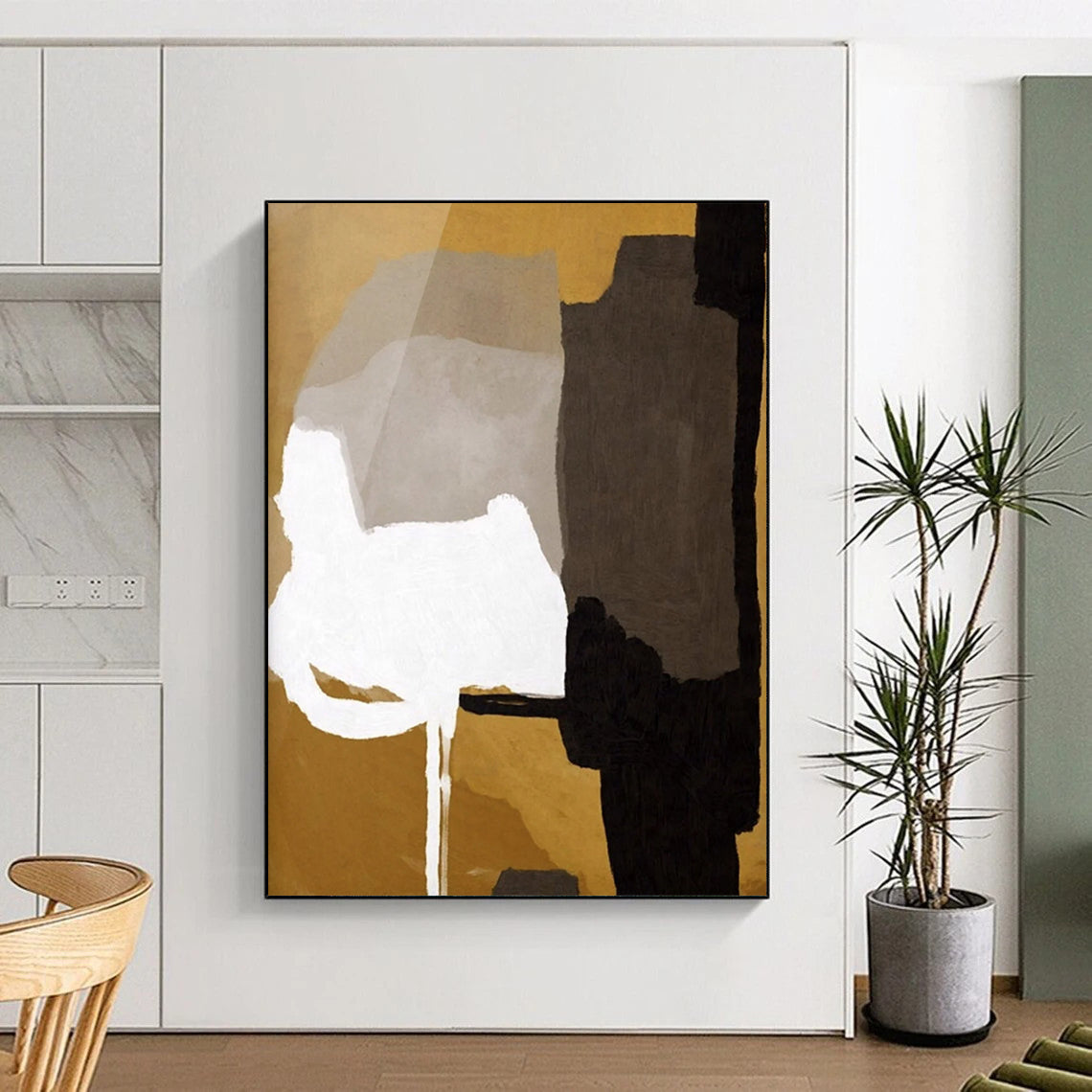 Large Custom Abstract Paintings: Hand-Painted Textures for Bar & Hotel DTP236