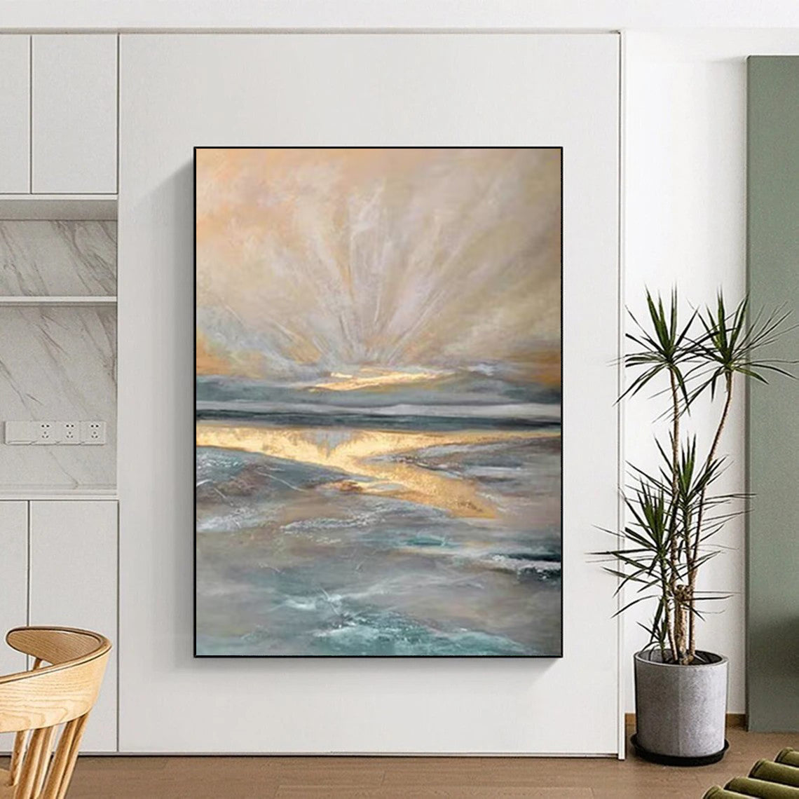 Handmade Large-Scale Abstract Art: Textures for Dining Room & Entryway DTP264