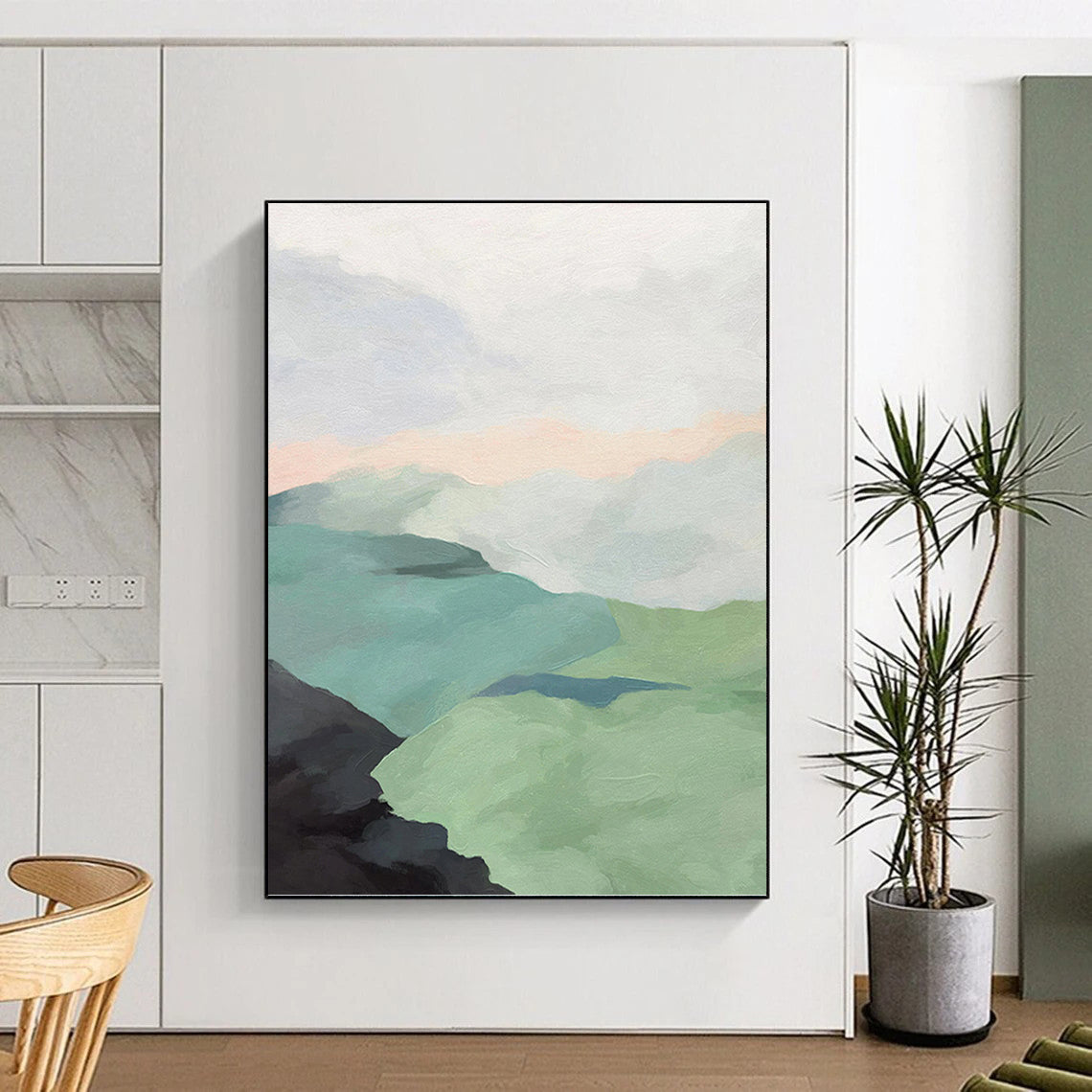 Large - Sized Hand - Painted Textured Custom Abstract Painting, Suitable for Living Room and Hotel DKH1445