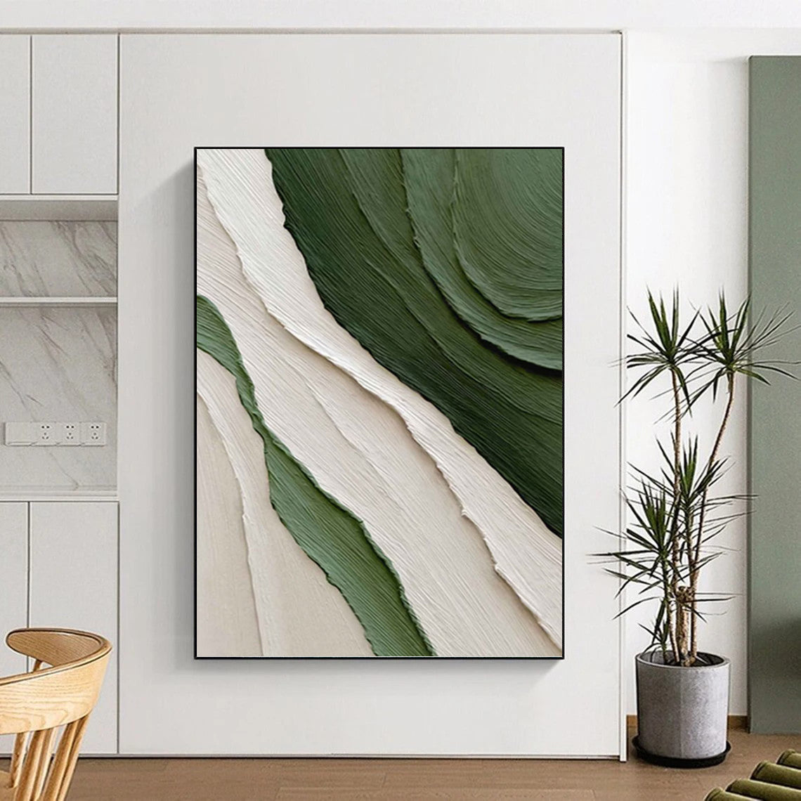 Massive Hand - Painted Textured Custom Abstract Art, for Office and Entryway DKH1481