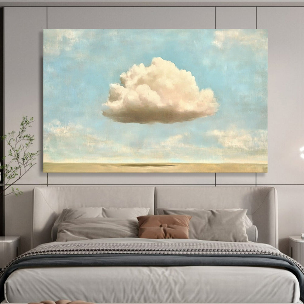 “Lonely Cloud” - Blue, White, Cloud, Landscape Painting On Canvas HB0753