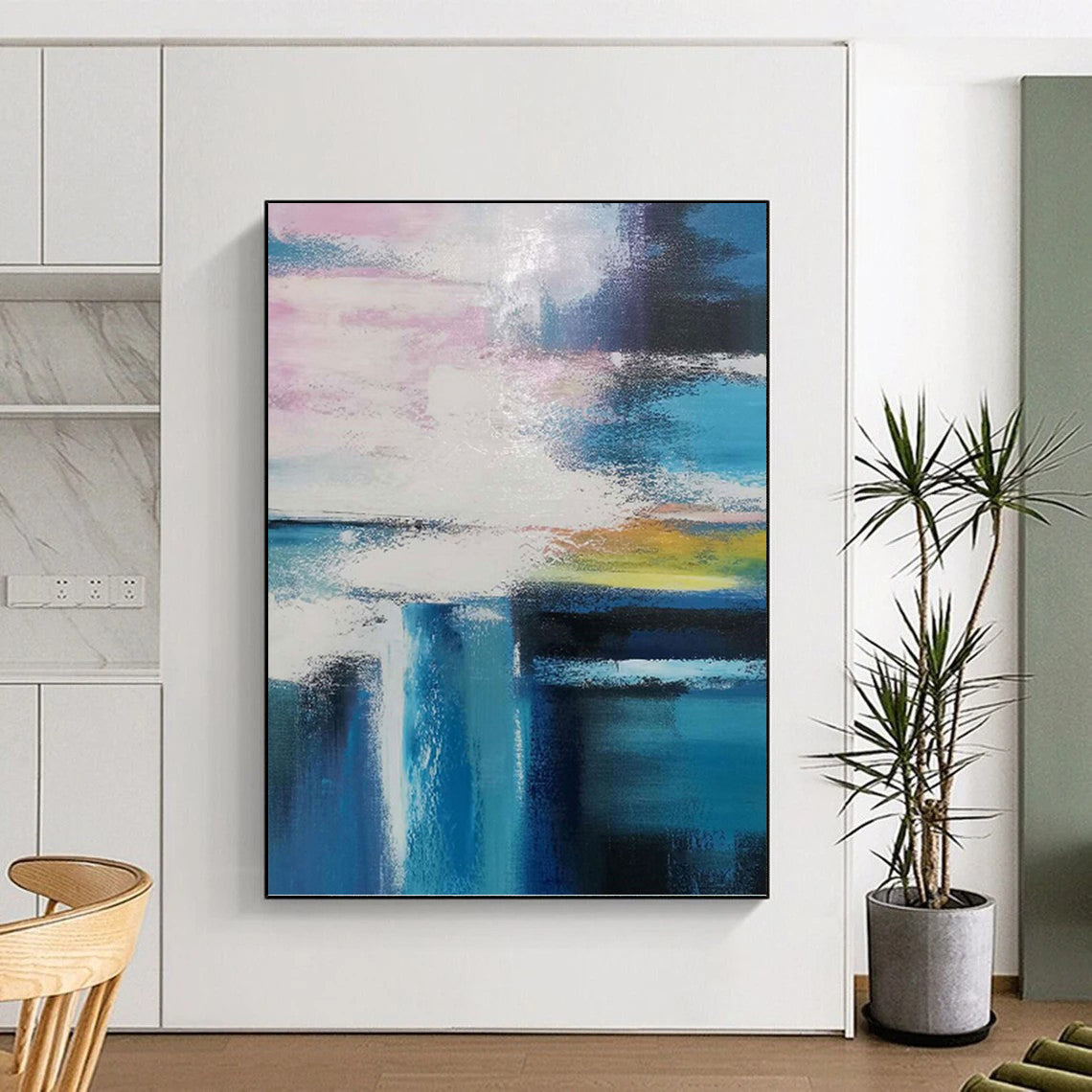 Colossal Hand - Painted Textured Abstract Art for Shopping Mall & Department Store DKH1232