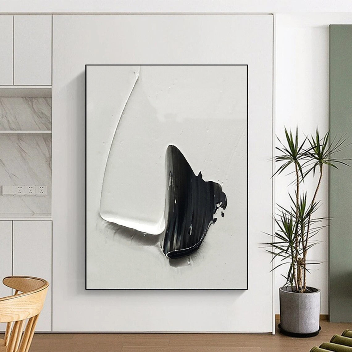 Vertical Hand - Painted Custom Abstract Gem for Living Room and Hotel DKH1671