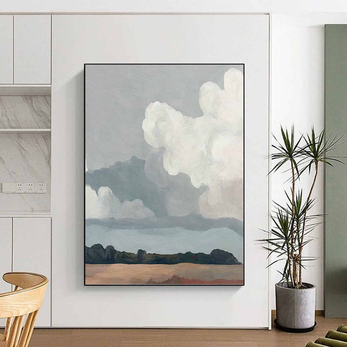 Large - Format Hand - Painted Textured Custom Abstract Painting, for Dining Room and Living Room DKH1463