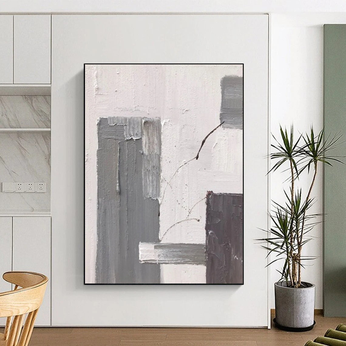Handmade Big-Size Abstract Art for Living Room & Hallway DTP396