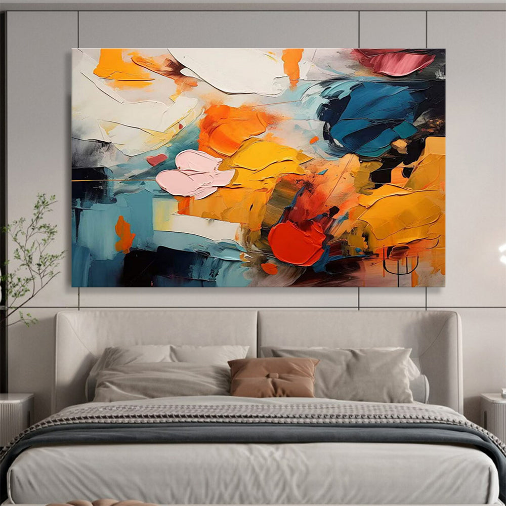 Elevating Original Vast Textured Handmade Abstract Wall Mural for Artistic Enhancement DKH831