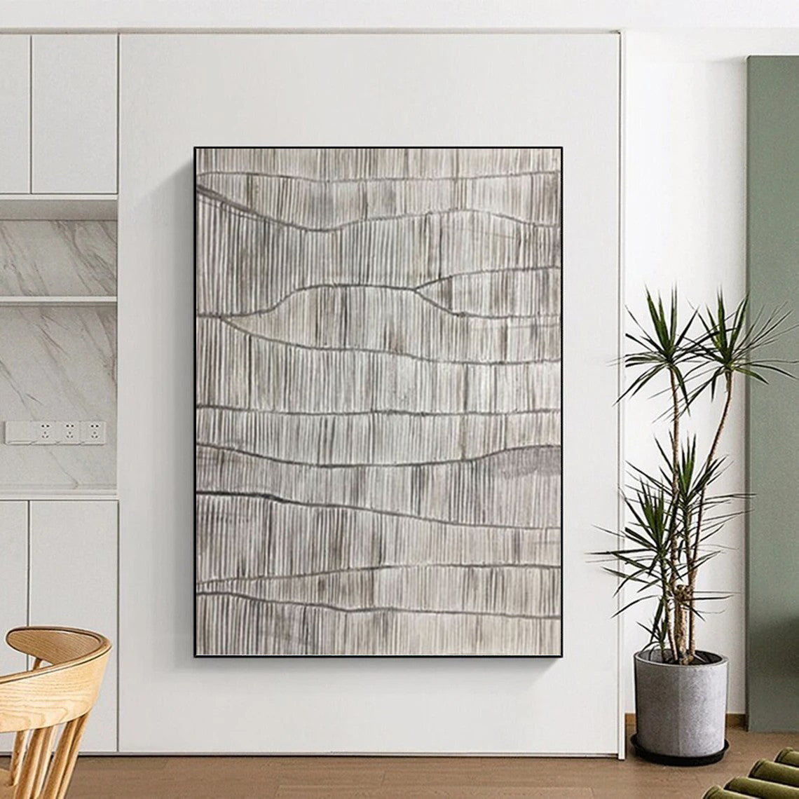 Gigantic Hand - Crafted Custom Textured Canvas Abstract for Hallway & Bar DKH1042