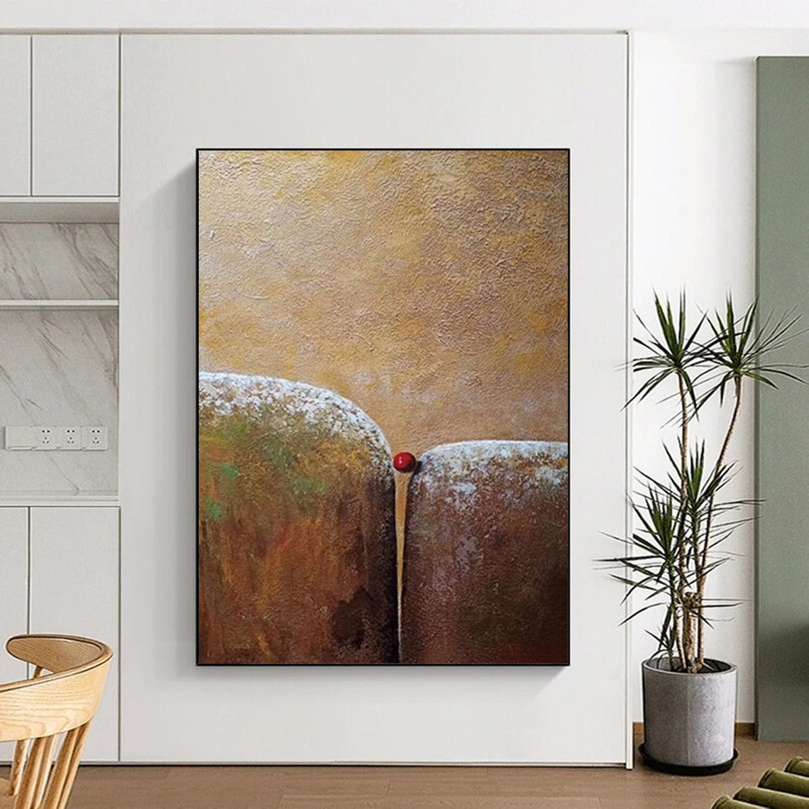 Titanic - Sized Hand - Painted Textured Custom Abstract Creation for Hallway and Hotel DTP033