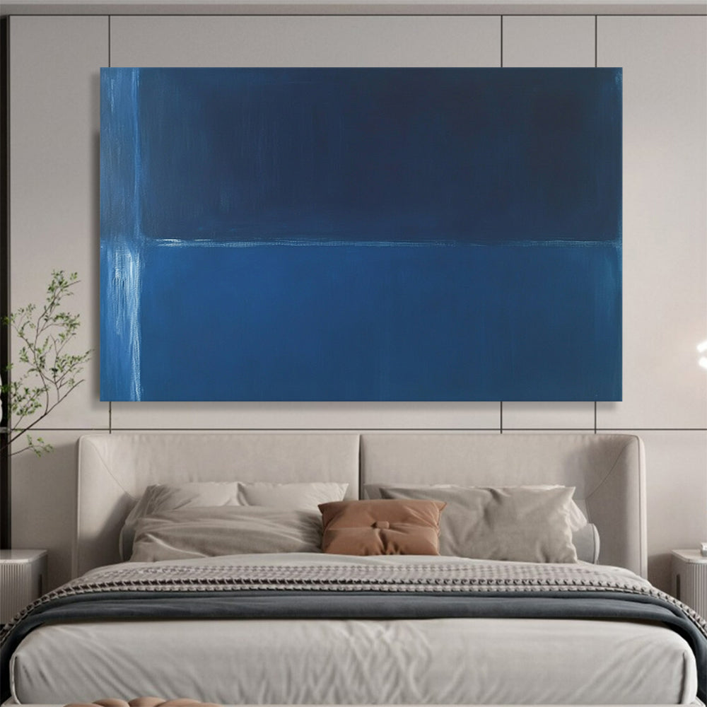 “Two - Toned Blue Minimalist” - Color - Field Painting On Canvas HB0524